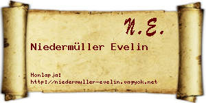 Niedermüller Evelin névjegykártya